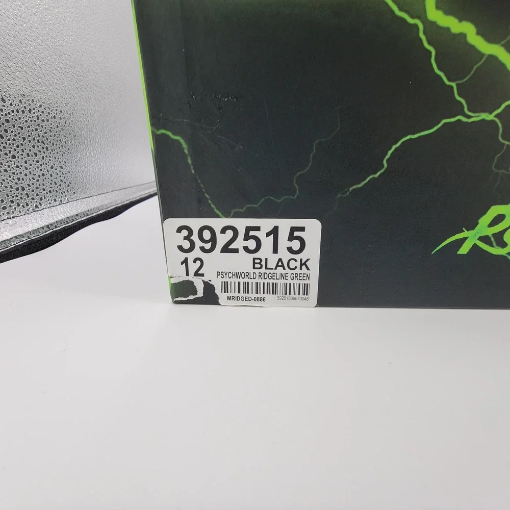 Lugz x Psychworld Ridgeline Chukka Boots Men 12 Black & Green Lace Up NEW in Box